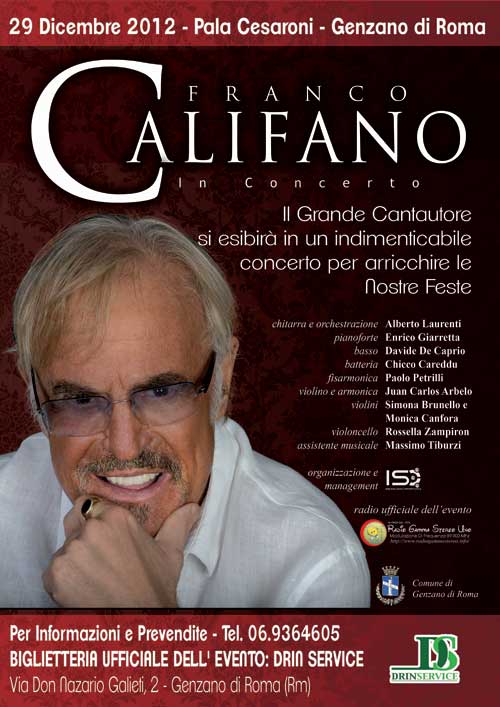 Concerto Musicale di Franco Califano - Genzano di Roma