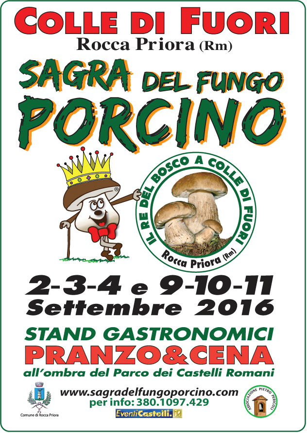 Sagra del Fungo Porcino 2016 Rocca Priora dal 3 al 11 Settembre